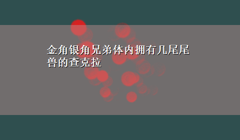 金角银角兄弟体内拥有几尾尾兽的查克拉