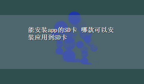 能安装app的SD卡 哪款可以安装应用到SD卡