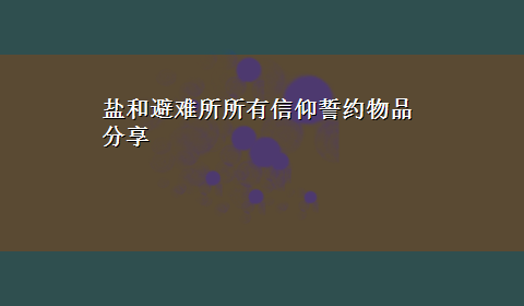 盐和避难所所有信仰誓约物品分享