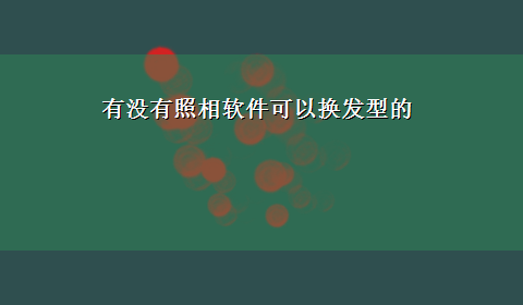 有没有照相软件可以换发型的