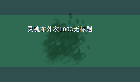 灵魂布外衣1003无标题