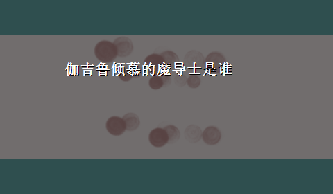 伽吉鲁倾慕的魔导士是谁