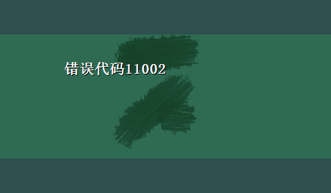 错误代码11002