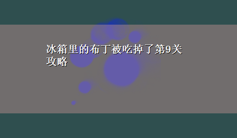 冰箱里的布丁被吃掉了第9关攻略