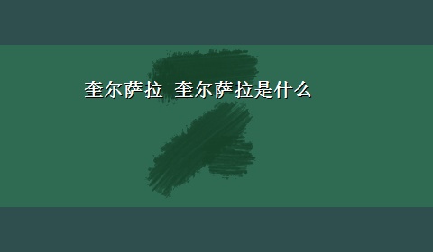 奎尔萨拉 奎尔萨拉是什么